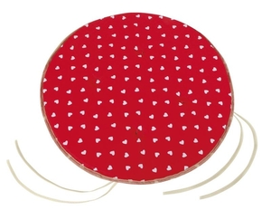 Bellatex Sedák Adéla kulatý hladký průměr 40 cm Srdíčko