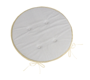 Bellatex Sedák Adéla kulatý hladký průměr 40 cm Kostička Šedá,Bílá