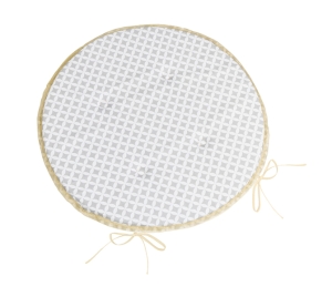 Bellatex Sedák Adéla kulatý hladký průměr 40 cm Kosočtverec Šedá,Bílá