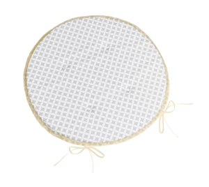 Bellatex Sedák Adéla kulatý hladký průměr 40 cm Kosočtverec Šedá,Bílá