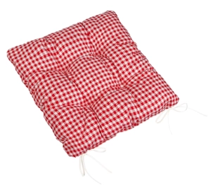 Bellatex Sedák BERTA prošívaný 40x40 cm Kostička Červená