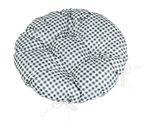 Bellatex Sedák BERTA kulatý prošívaný průměr 40 cm Kostička Šedá,Bílá