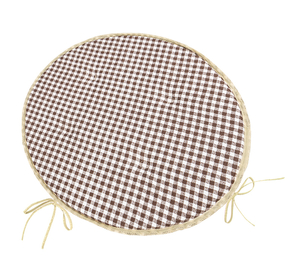 Bellatex Sedák BERTA kulatý hladký průměr 40 cm Kostička hnědá