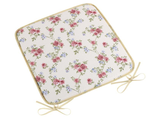 Bellatex Sedák DITA hladký 40x40 cm hladký Růžička pnoucí růžová, béžová, zelená