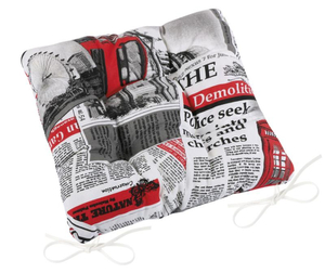 Bellatex Sedák EMA prošívaný 40x40 cm Noviny