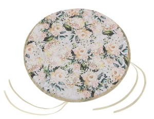 Sedák EMA kulatý hladký - průměr 40 cm - Růže vanilková