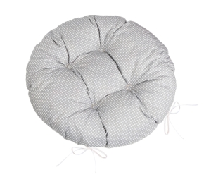 Bellatex Sedák Adéla prošívaný kulatý průměr 40 cm Kostička Šedá,Bílá