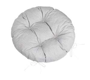Bellatex Sedák Adéla prošívaný kulatý průměr 40 cm Kostička Šedá,Bílá