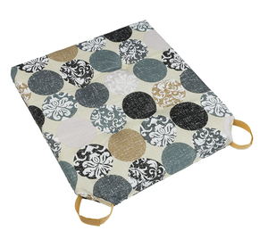 Bellatex Sedák hladký Ulla 40x40 cm hladký na suchý zip Koule šedá