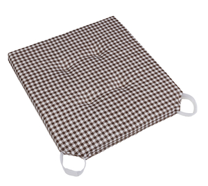 Bellatex Sedák hladký Ulla 40x40 cm hladký na suchý zip Kostička hnědá