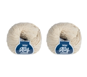 Bellatex SET 2ks Příze ALLY cotton 50g / 140 m Šampaň