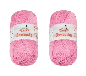 Bellatex SET 2ks Příze BAMBUŠKA 50 g, 205 m Růžová