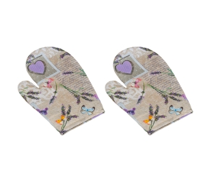 Bellatex Kuchyňská chňapka 2ks 28x18 cm Patchwork Fialová,Šedá