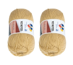 Bellatex SET 2 ks Příze GLORIA 50g / 305 m Béžová