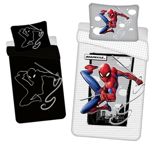 Jerry Fabrics povlečení bavlna Spiderman 02 svítící efekt 140x200+70x90 cm  
