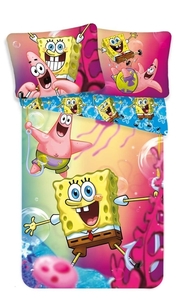 Jerry Fabrics povlečení bavlna Sponge Bob blue 140x200+70x90 cm