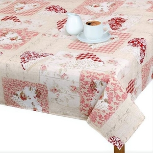Bellatex ubrus Ema patchwork srdce růžové