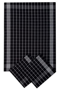 Svitap Utěrka Pozitiv Egyptská bavlna černá/bílá 50x70 cm balení 3 ks 