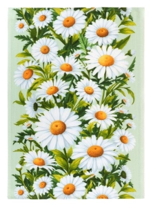 Bellatex Kuchyňská utěrka 1 ks 50x70 cm Kopretina Zelená,Bílá,Žlutá