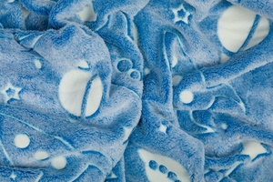 Dětská mikroplyšová svítící deka Vesmír modrý 100x150 cm