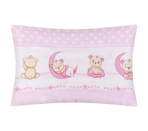 Bellatex Polštářek VIOLA 40x60 cm Medvídek Růžová,Bílá