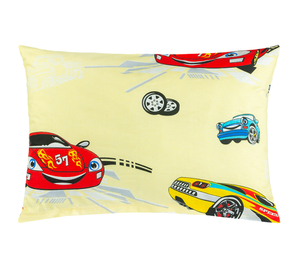 Bellatex Povláček bavlna 40x60cm na zip ( pouze povlak ) Auto závodní žlutá