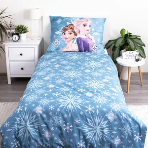 Jerry Fabrics povlečení bavlna Frozen 2 White Snowflake 140x200+70x90 cm