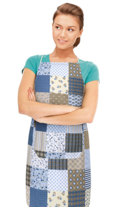 Bellatex Kuchyňská zástěra ADÉLA zástěra 67x84 cm Patchwork modrá