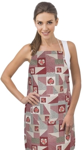Kuchyňská zástěra EMA - zástěra 67x84 cm - Patchwork bordová