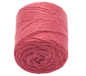 Jutový motouz - cívka - cívka 200g , cca 60 m , průměr 3.5 mm - červená