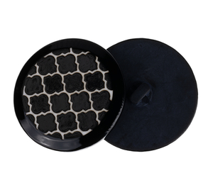 Knoflík - sada 3 ks - prům. 40 mm - bílá, černá