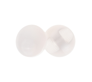 Knoflík - sada 6 ks - prům. 10 mm - bílá lesklá