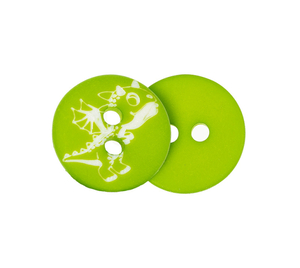 Bellatex Knoflík sada 6 ks prům. 15 mm zelená, bílá