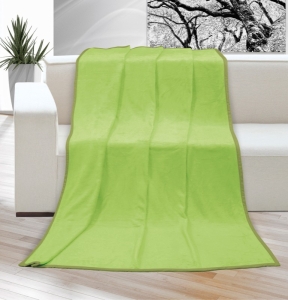 Bellatex Přikrývka Korall micro jednolůžko 150x200 cm zelená