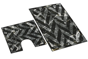 3D tisk  sada - sada 60x100, 60x50 cm - Mramor černá