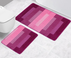 Bellatex koupelnové předložky SADA BANY 60x100 + 60x50 cm bez výkroje Obdélník Růžová,Vínová