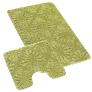 Bellatex koupelnové předložky SADA BANY 60x100 + 60x50 cm s výkrojem Paprsek Světle zelená