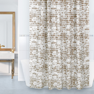 Bellatex Koupelnové závěsy 180x200 cm Zeď hnědá