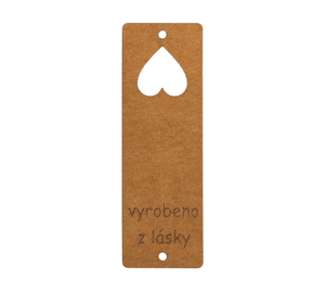Bellatex Nášivka "vyrobeno z lásky" papírová sada 6 ks. 60x20 mm