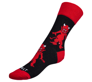 Bellatex Ponožky Čert černá, červená
