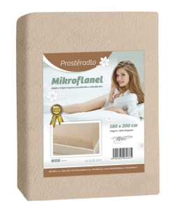 Bellatex Prostěradlo Mikroflanel  Béžová