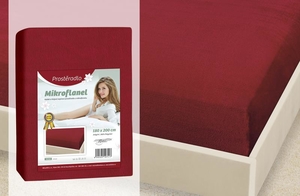 Bellatex Prostěradlo Mikroflanel 90x200 cm vínová