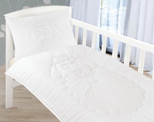 SET OVEČKA - dětský 90x135 cm + 40x60 cm - 90x135 cm , 40x60 cm - Ovečka prošev bílá