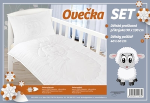 SET OVEČKA - dětský 90x135 cm + 40x60 cm - 90x135 cm , 40x60 cm - Ovečka prošev bílá