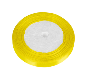 Stuha saténová - 12 mm/ 22,5m - žlutá