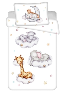 Jerry fabrics Disney povlečení do postýlky Zvířátka Clouds baby 100x135 + 40x60 cm