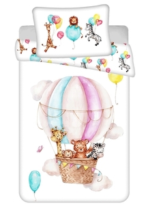 Jerry fabrics Disney povlečení do postýlky Zvířátka Flying balloon baby 100x135 + 40x60 cm 