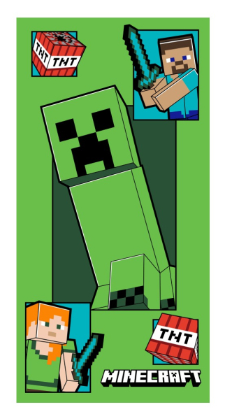 Jerry Fabrics Osuška Minecraft Creeper Coming 70x140 cm