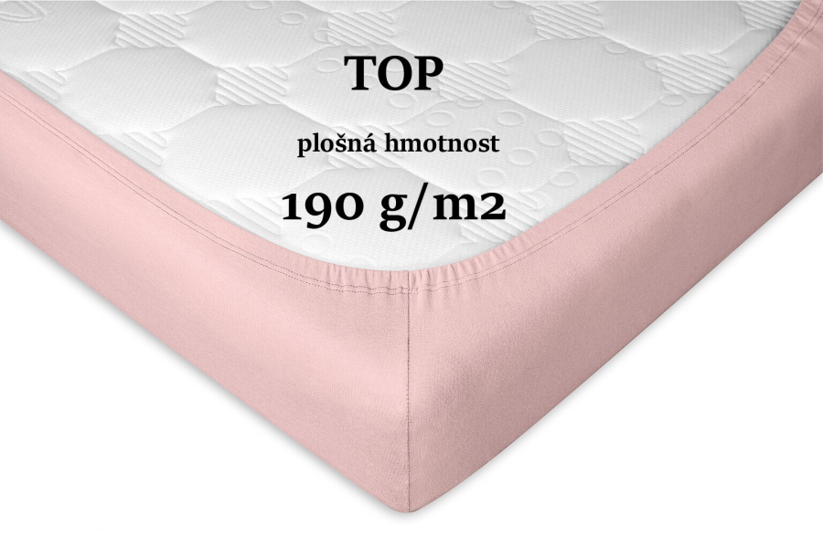 DADKA VRACOV Jersey prostěradlo pudrové