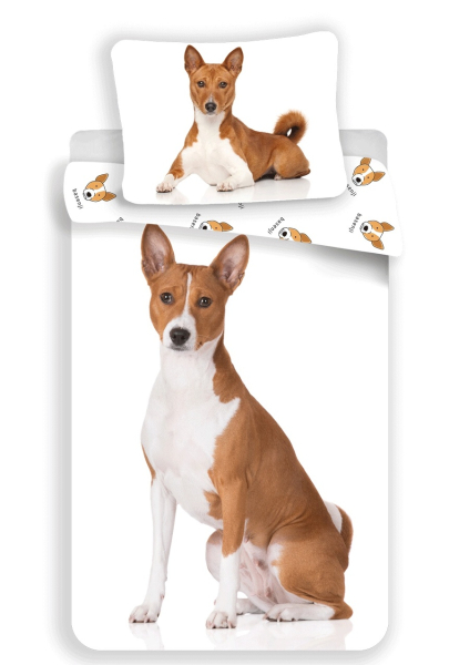 Jerry Fabrics Povlečení fototisk Basenji 140x200, 70x90 cm